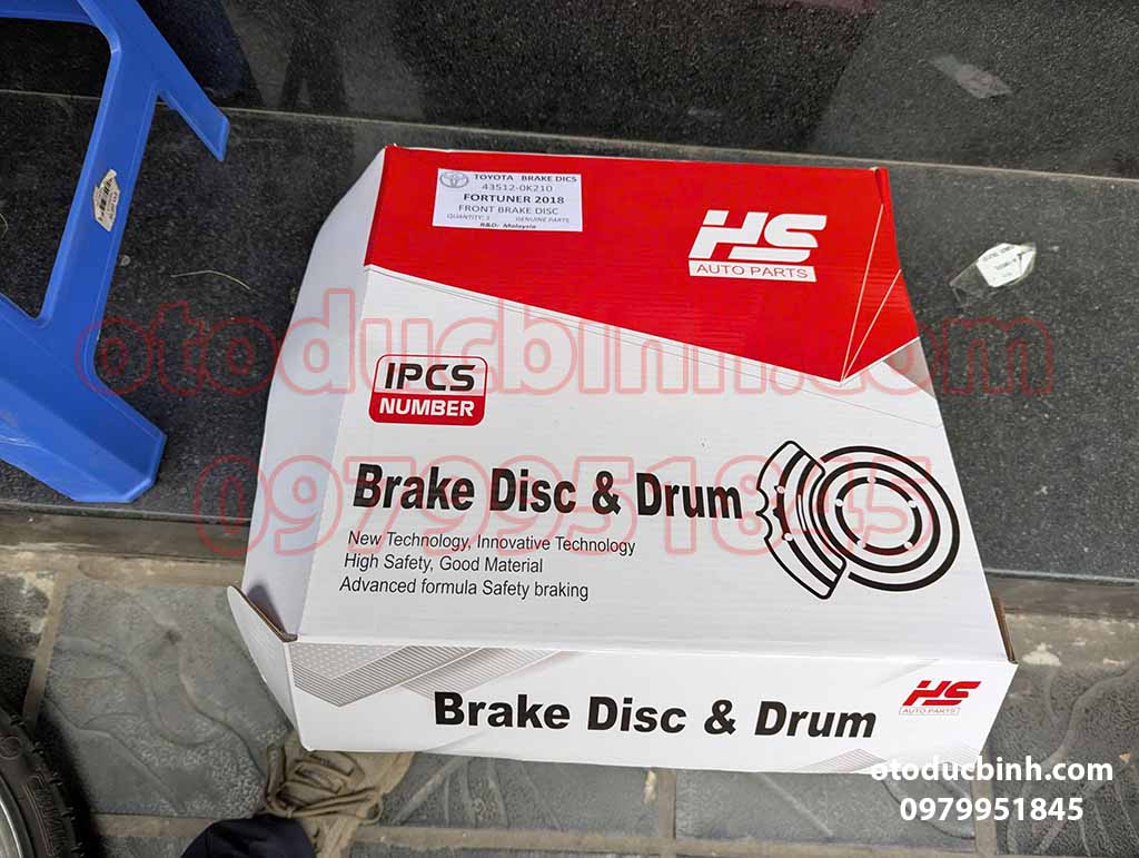 Đĩa phanh trước Toyota Fortuner 2016-2019