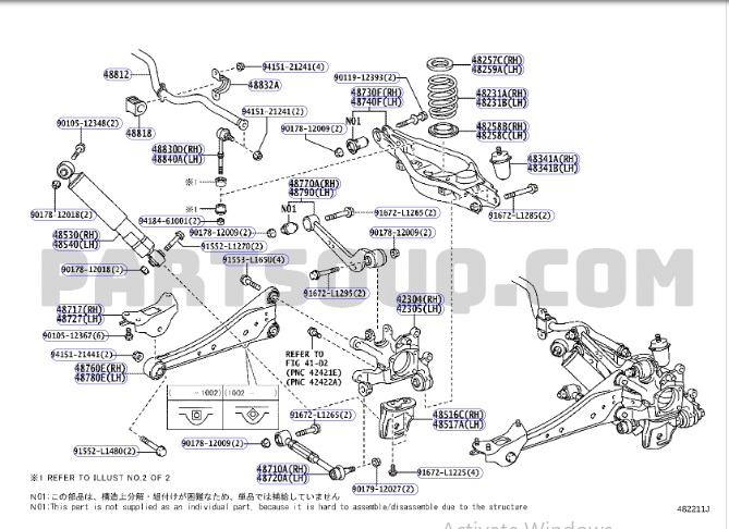 Càng i sau Toyota Rav4 06-12 4873042050 4874042020