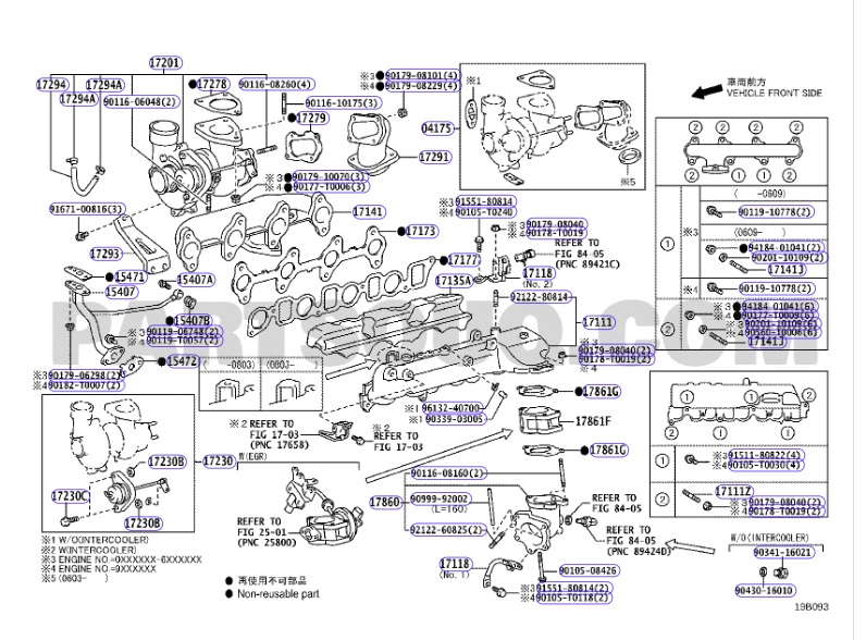 Turbo tăng áp Toyota Hiace 1720130080, 172010L100, TYS1700620