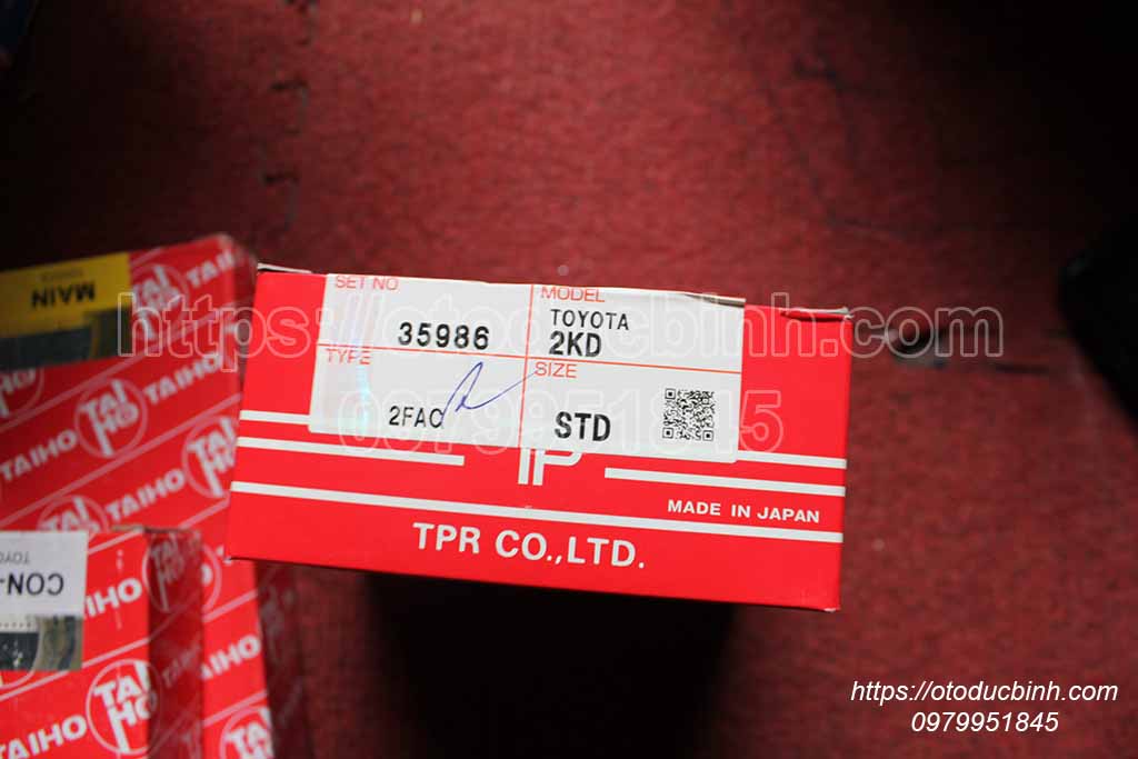 Bộ xéc măng cos 0 cho xe Toyota sử dụng máy 2KD
