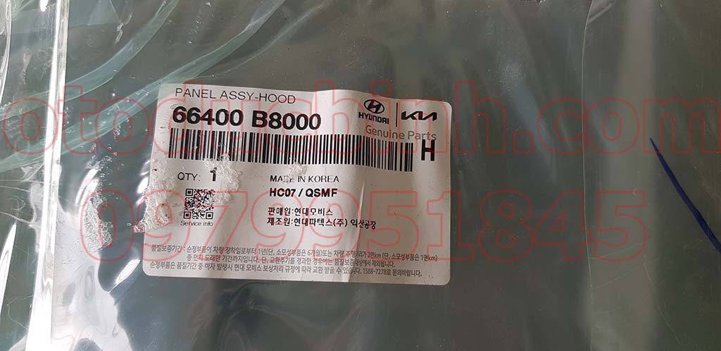 Nắp capo Hyundai New Santafe 2012-2018 66400b8000