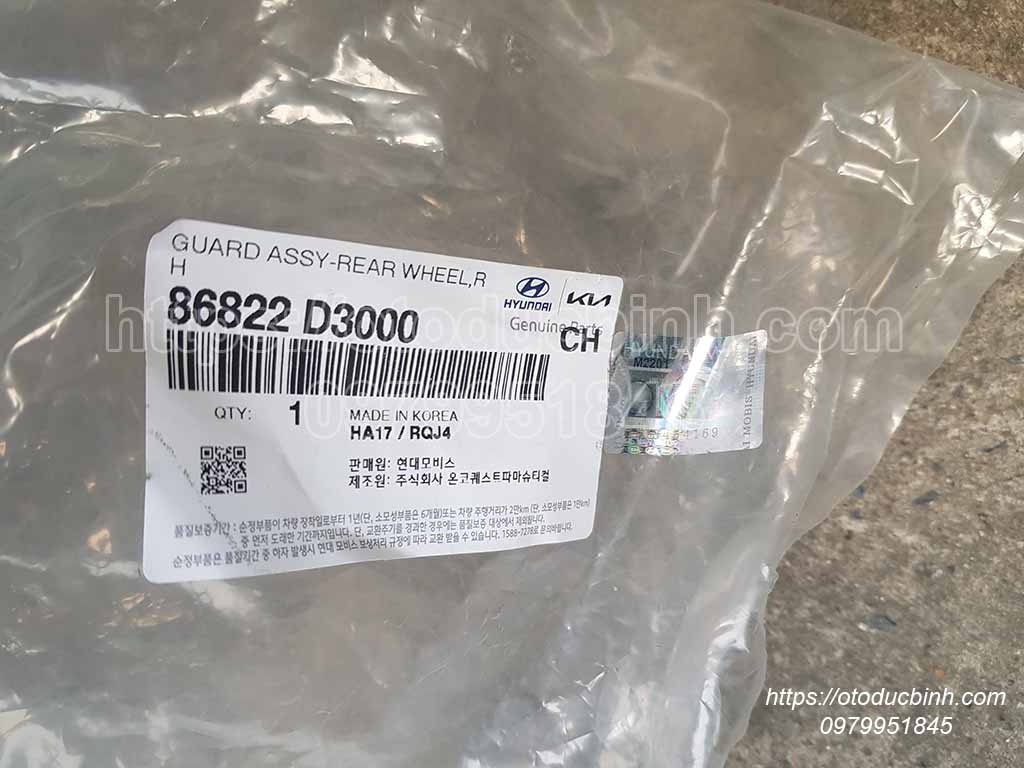 Lòng Dè Chắn Bùn Sau Phải Hyundai Tucson 86822D3000 86822d3000