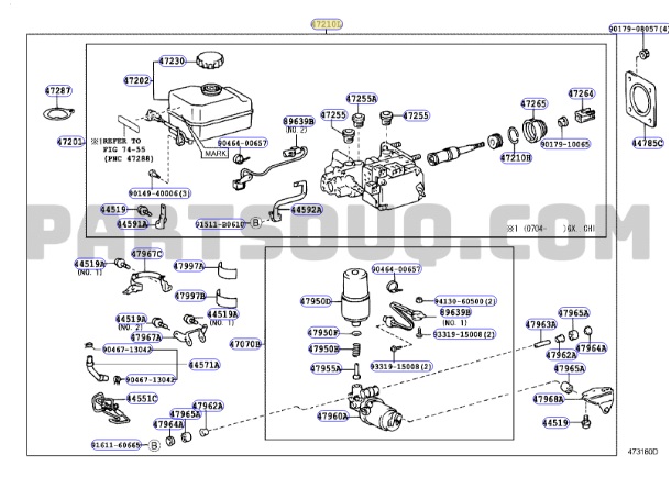 Tổng phanh Toyota Land Cruiser 100 1998-2007 4702560033