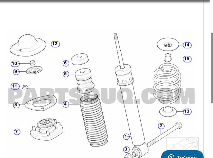 Giảm xóc sau BMW X5 33521096278 24026529  210326000004 BMS1300069