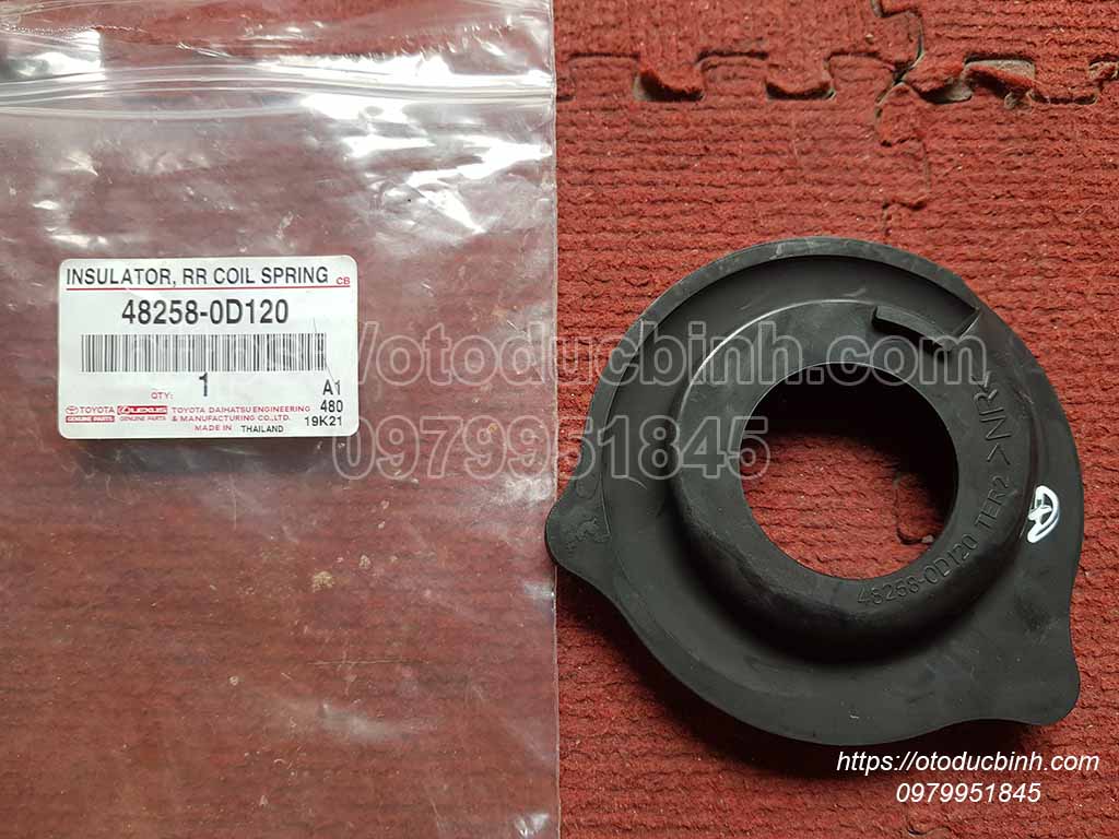 Đệm cao su dưới lò xo giảm xóc sau Toyota Vios 482580d120