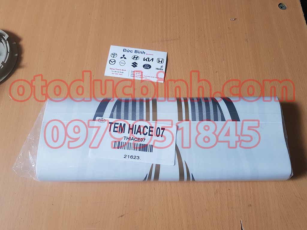 Bộ tem xe Toyota Hiace