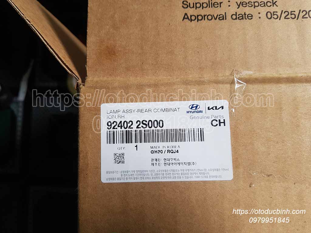 Đèn hậu miếng ngoài Hyundai Tucson 924022s000