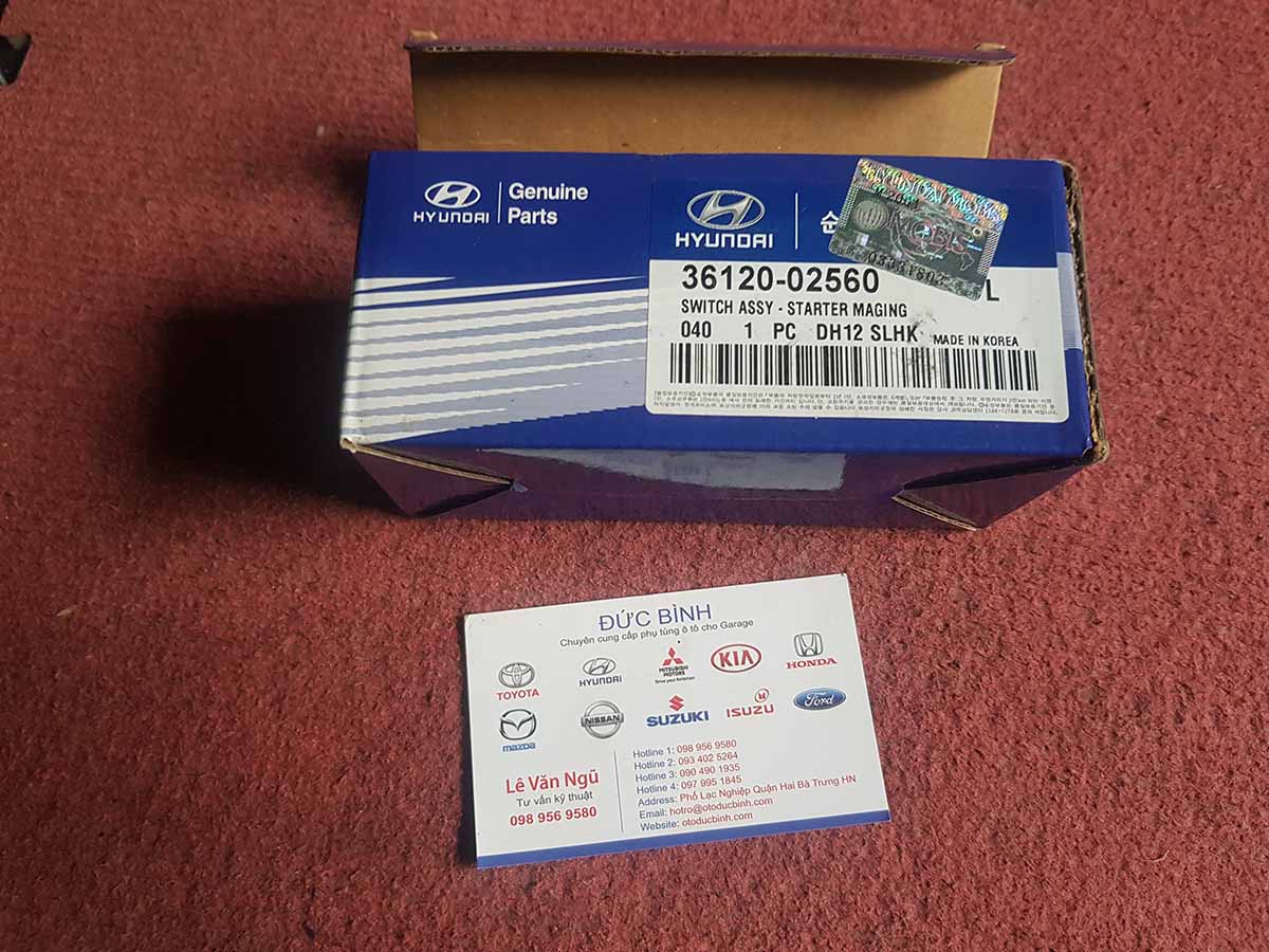 Rơ le đề, chuột đề Hyundai Getz, Verna 3612002551