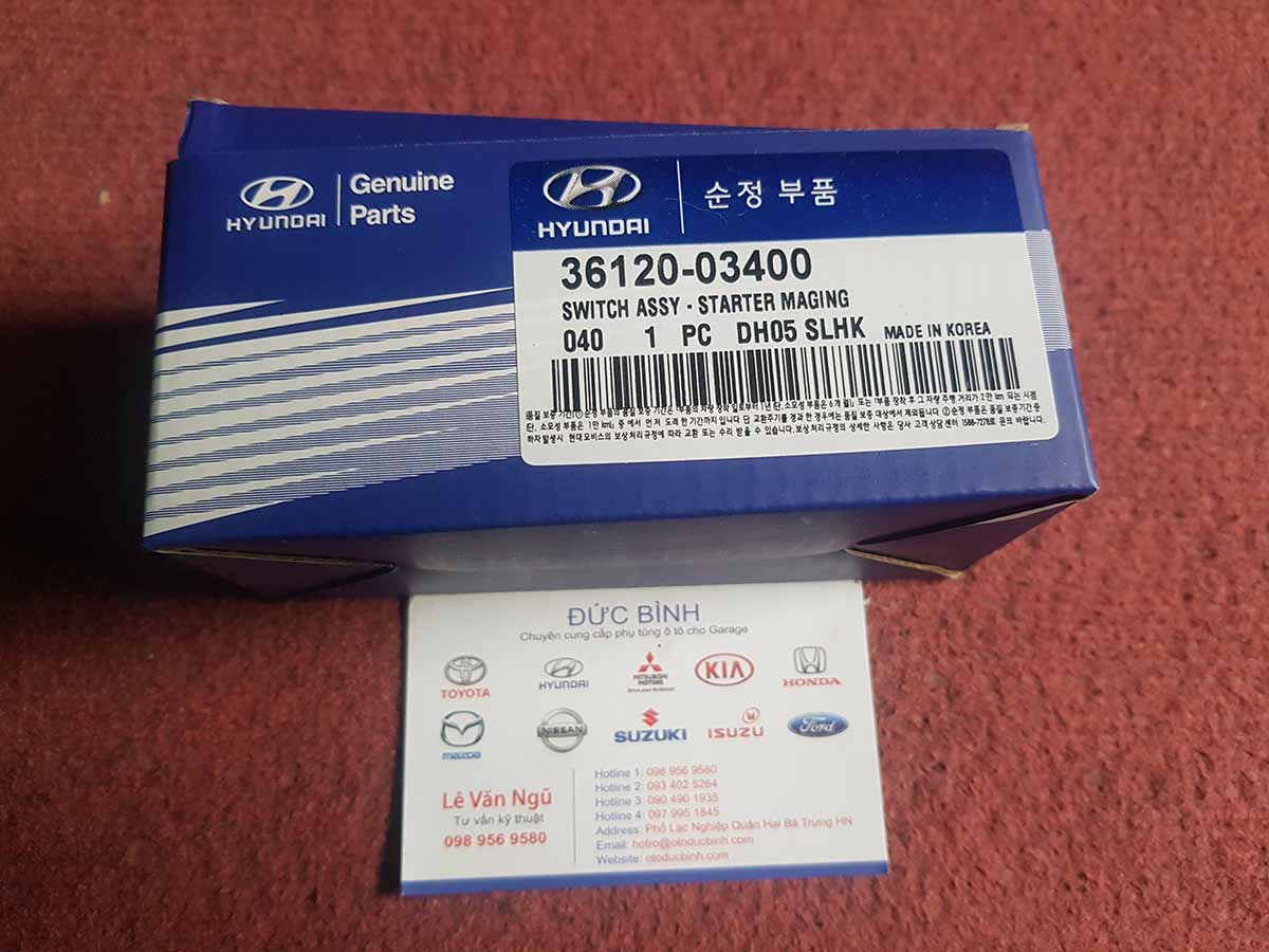 Rơ le đề, chuột đề Hyundai Getz, Verna 3612002551