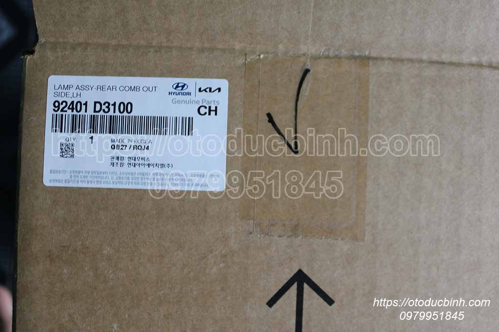 Đèn hậu ngoài bên lái Hyundai Tucson 92401D3100  92402d3100